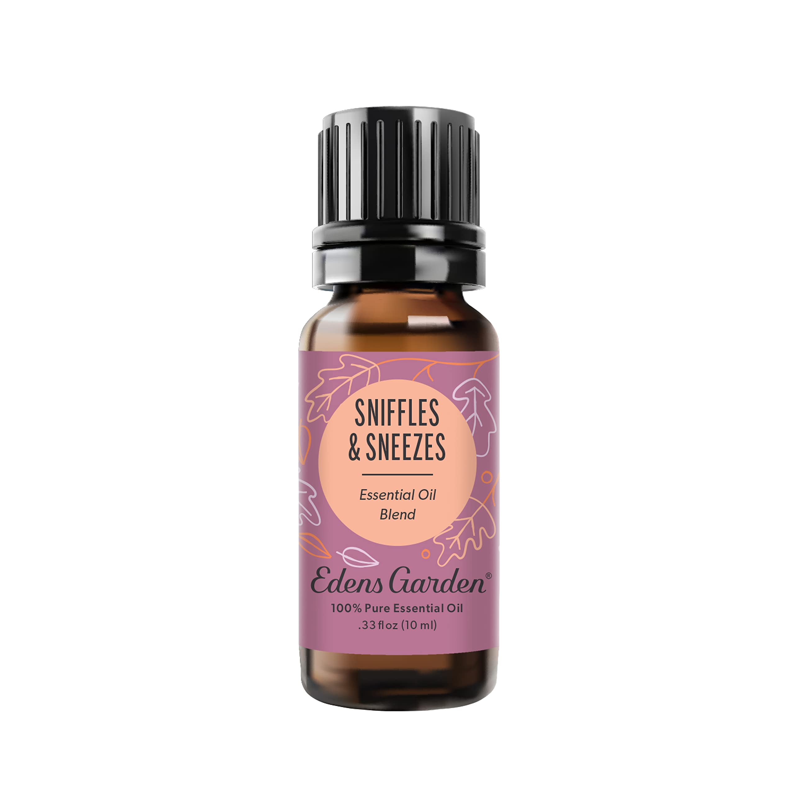 Edens Garden Sniffles & Sneezes bottle front for diffusing in any room.