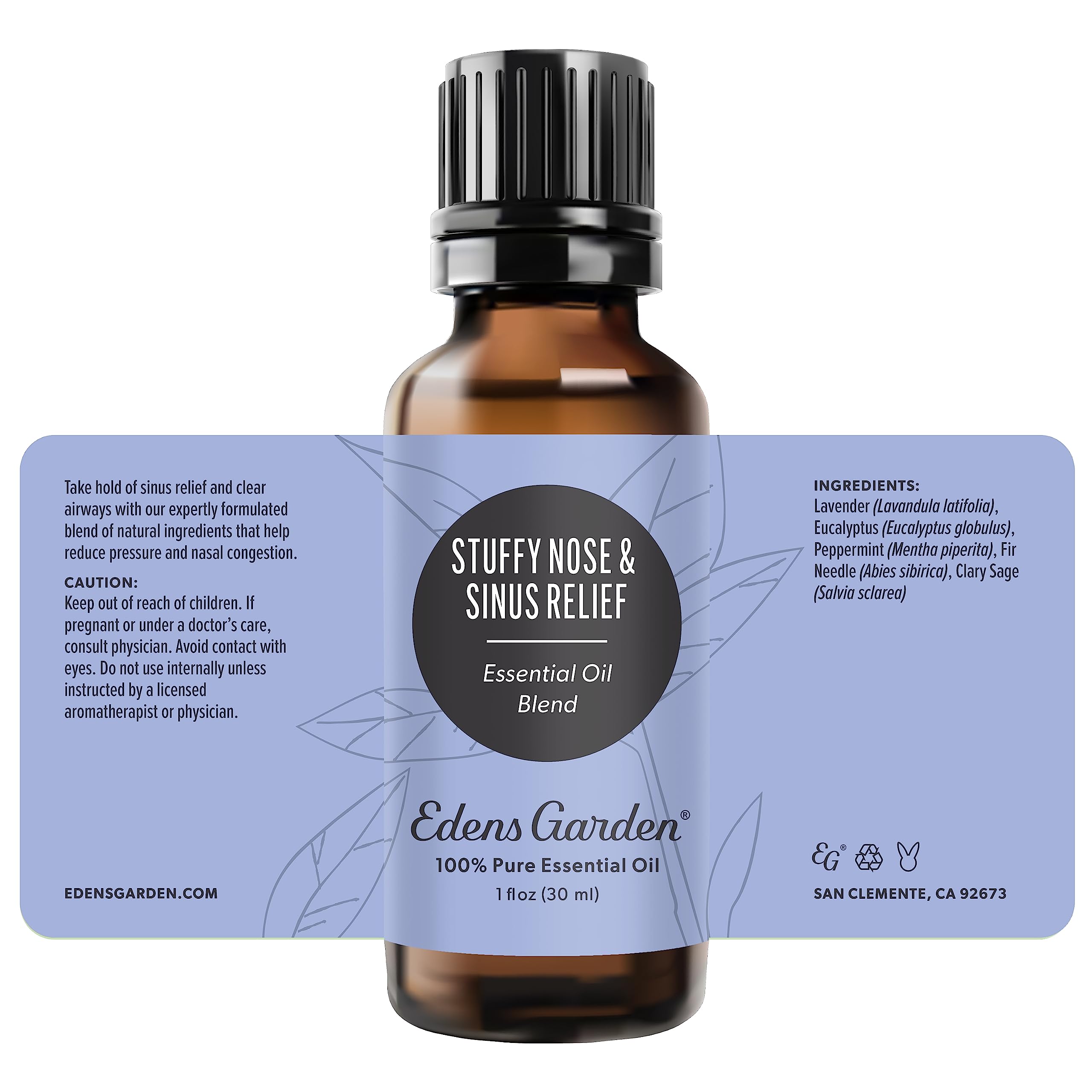 Edens Garden Stuffy Nose & Sinus Relief aroma for daily aromatherapy