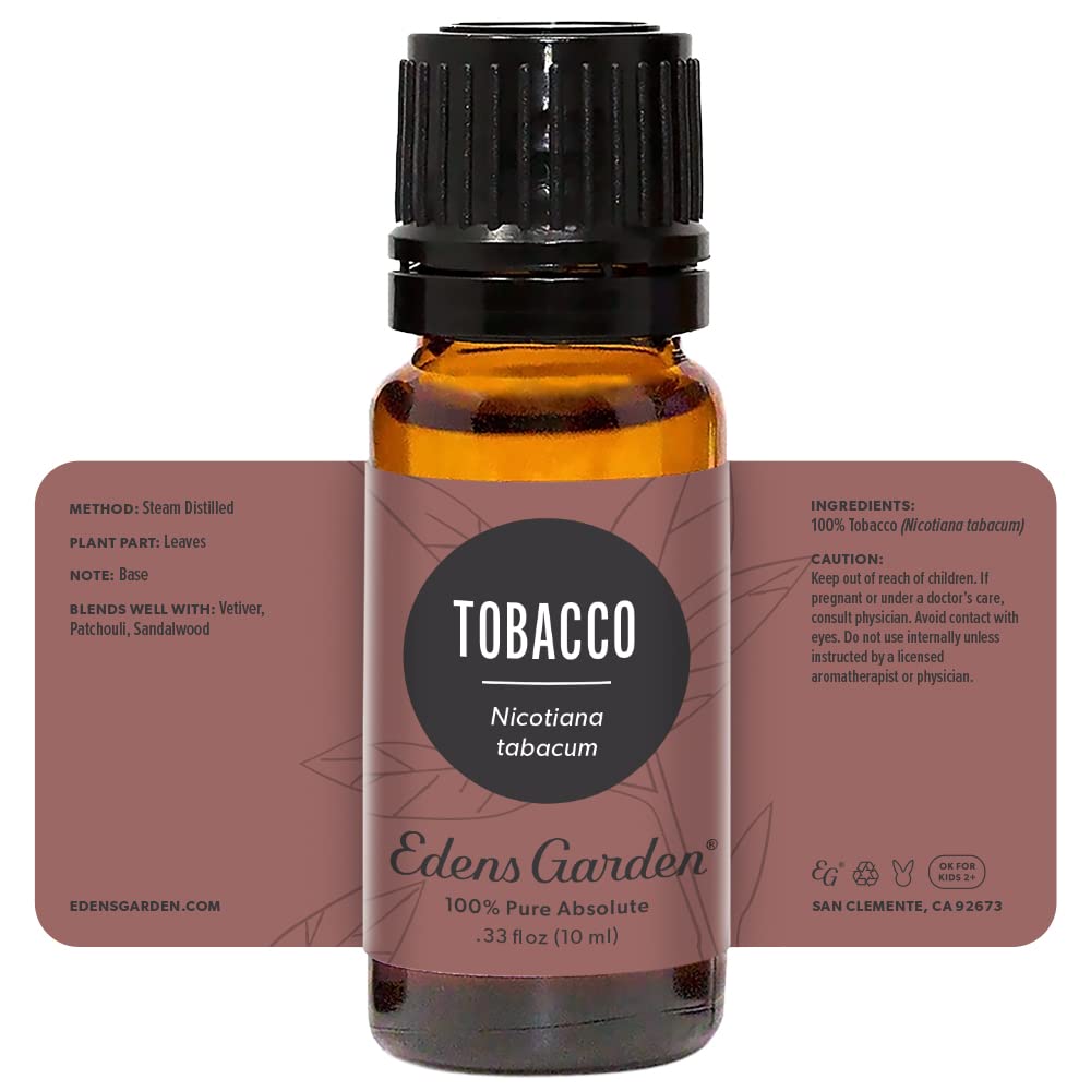 Close-up showing GC-MS label with tobacco aroma notes