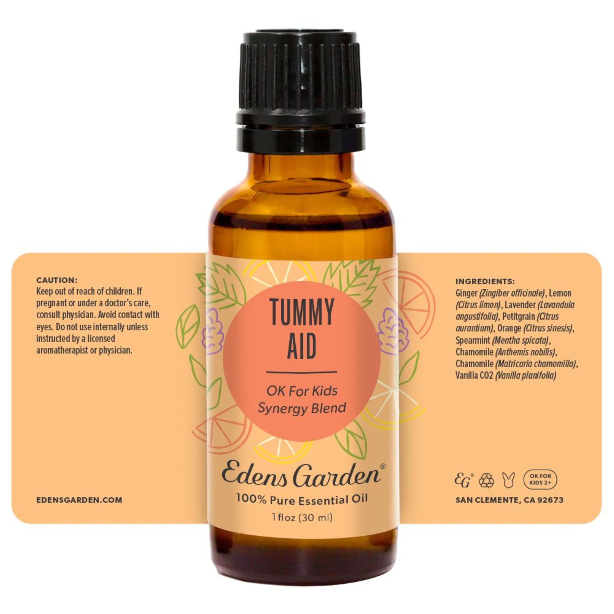 Edens Garden Tummy Aid aromatherapy mood in a calm home setting