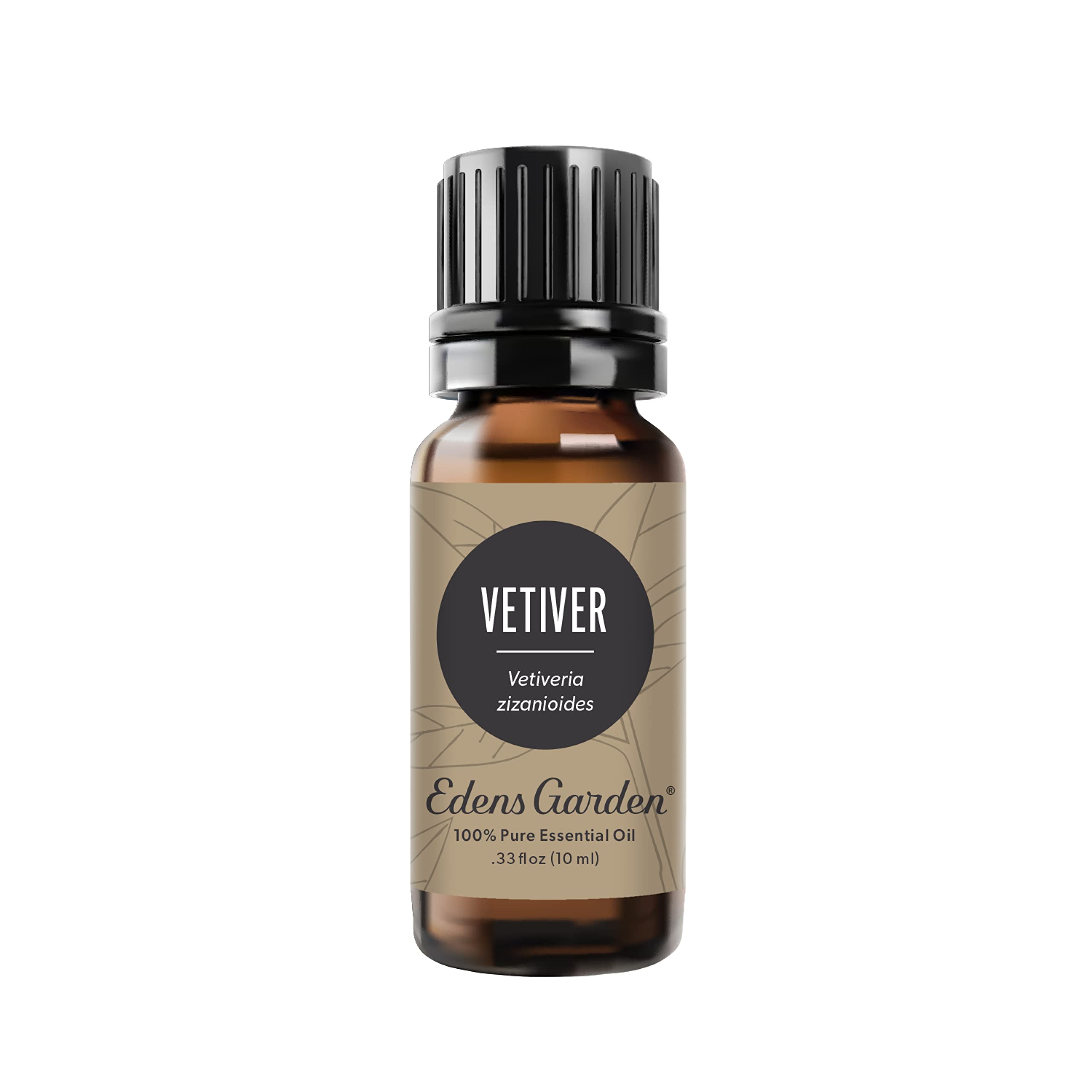 Edens Garden Vetiver Essential Oil bottle showing grounding aroma for diffusers
