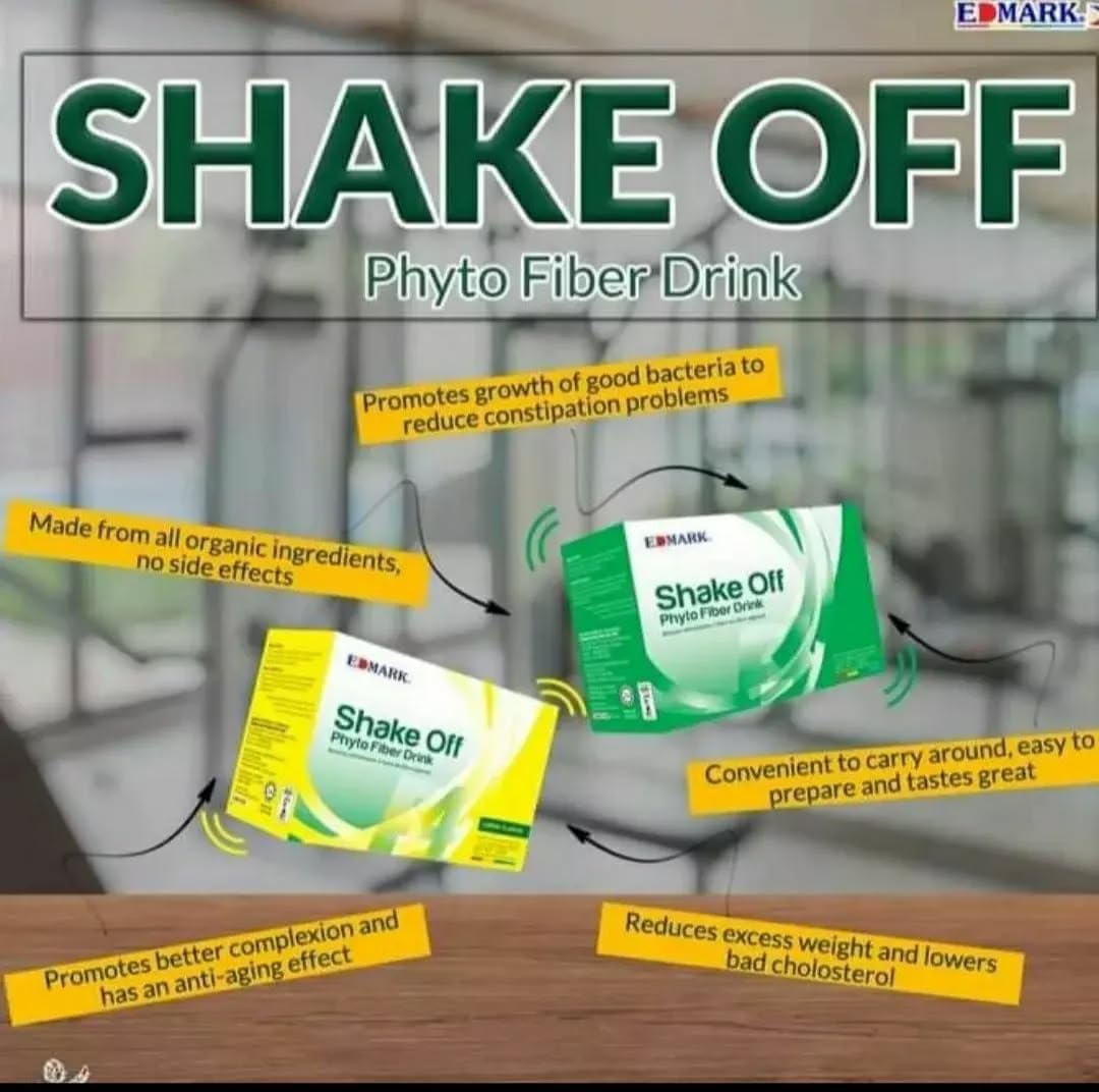 EDMARK Shake Off Phyto Fiber Pandan powder dissolves quickly in water for a smooth drink
