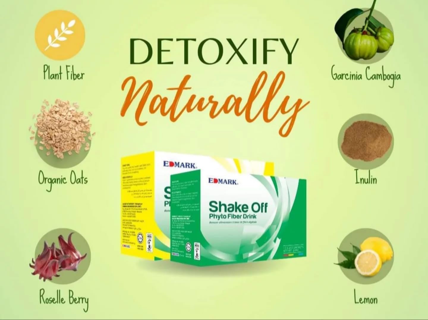 EDMARK Shake Off Phyto Fiber Pandan pandan leaves hint at natural flavor