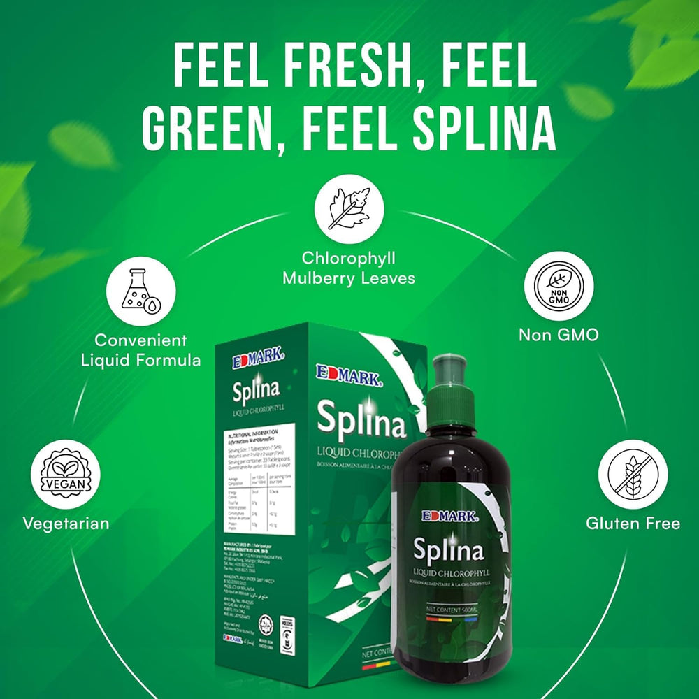 EDMARK Splina’s organic ingredients highlighted on the product label