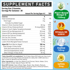 Edmmyliy Kids Omega3 Gummies close-up of mango-flavored, sugar-free chews ideal for kids.