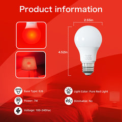 Edoyosa blue light blocking red light bulb with warm glow