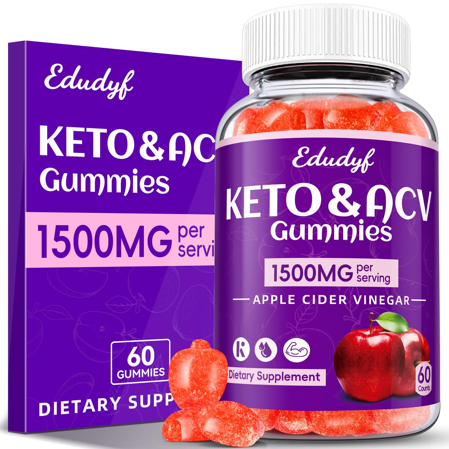 60-count bottle supporting convenient daily ACV intake.