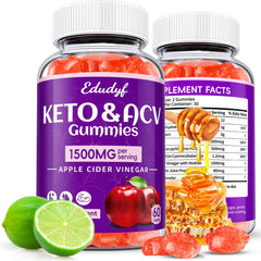 EDUDYF Keto ACV gummies bottle for easy daily support on the go.