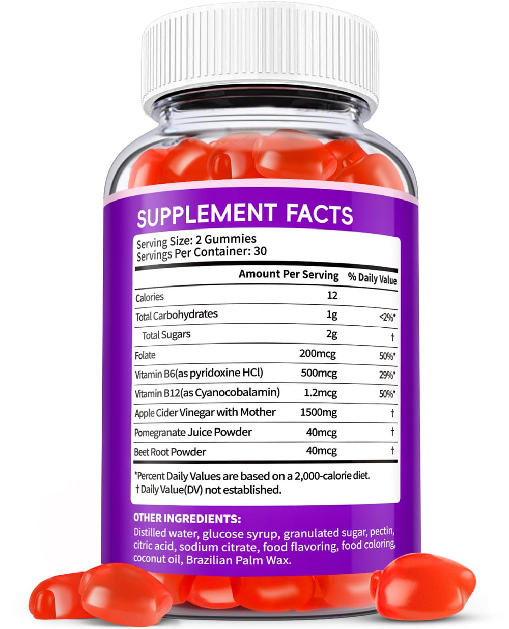 Close-up of EDUDYF Keto ACV gummies with tasty texture.