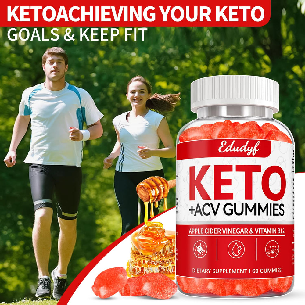 EDUDYF Keto ACV Gummies on gym bag, ideal energy support for workouts