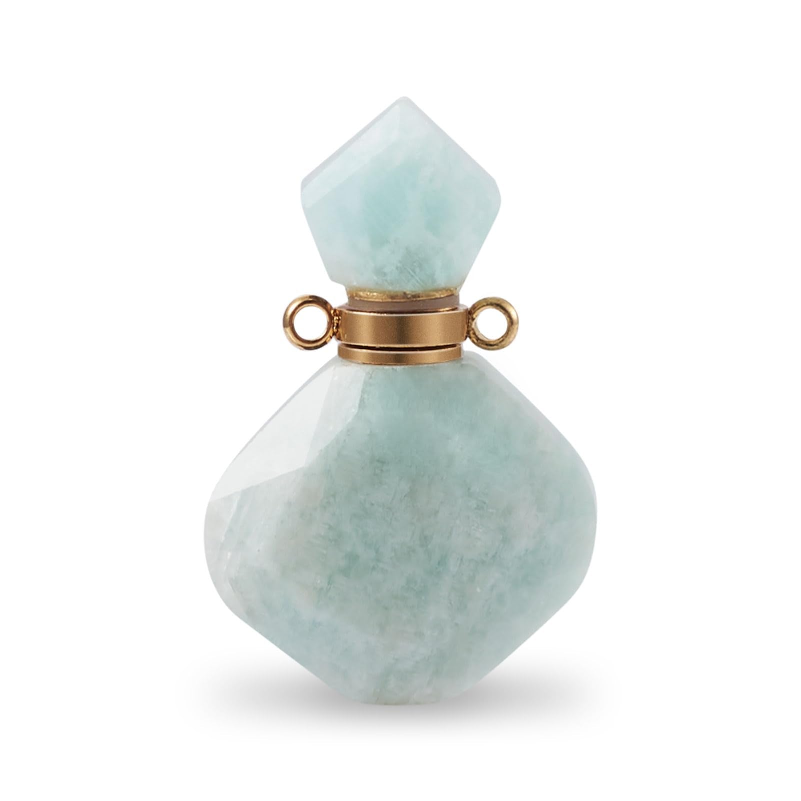EEE ELECRELIVE Amazonite bottle pendant closeup with natural color and polished surface.