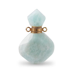 EEE ELECRELIVE Amazonite bottle pendant closeup with natural color and polished surface.