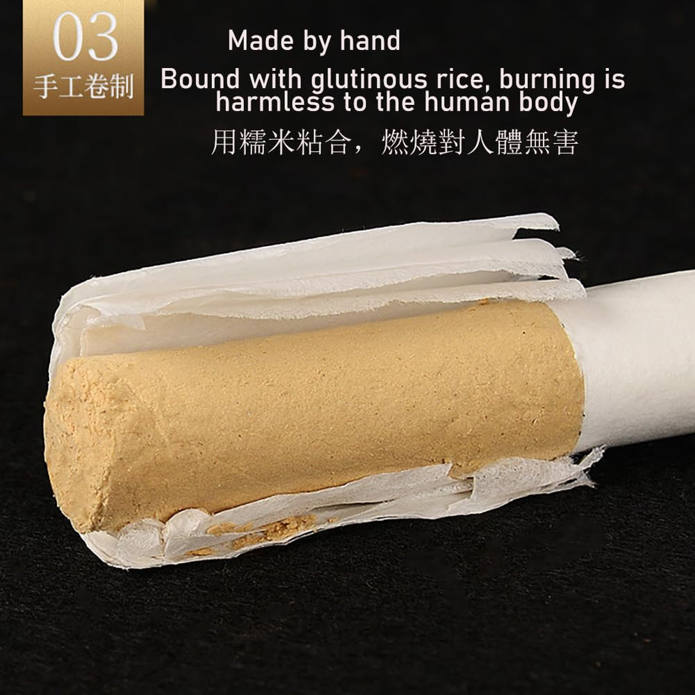 Eeorxhl Pure Moxa Stick pleasant-aroma closeup highlights the mild herbal scent.