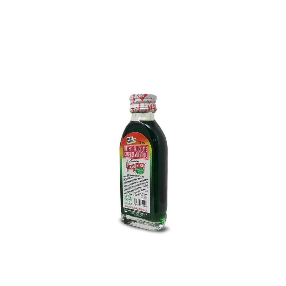 Efficascent Oil Extra Strength bottle cap with secure pilfer-proof design.