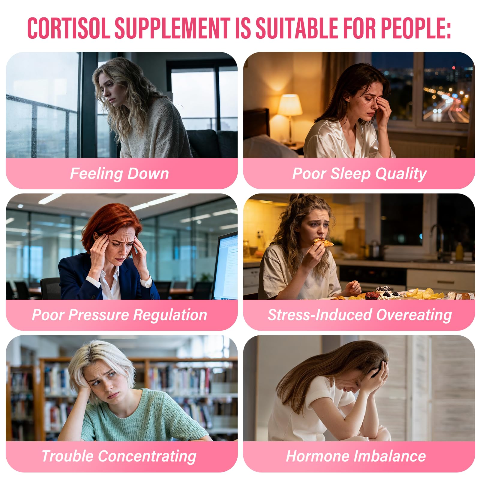 Efioist Cortisol Reducer bottle label view emphasizing herbal blend for calm energy.