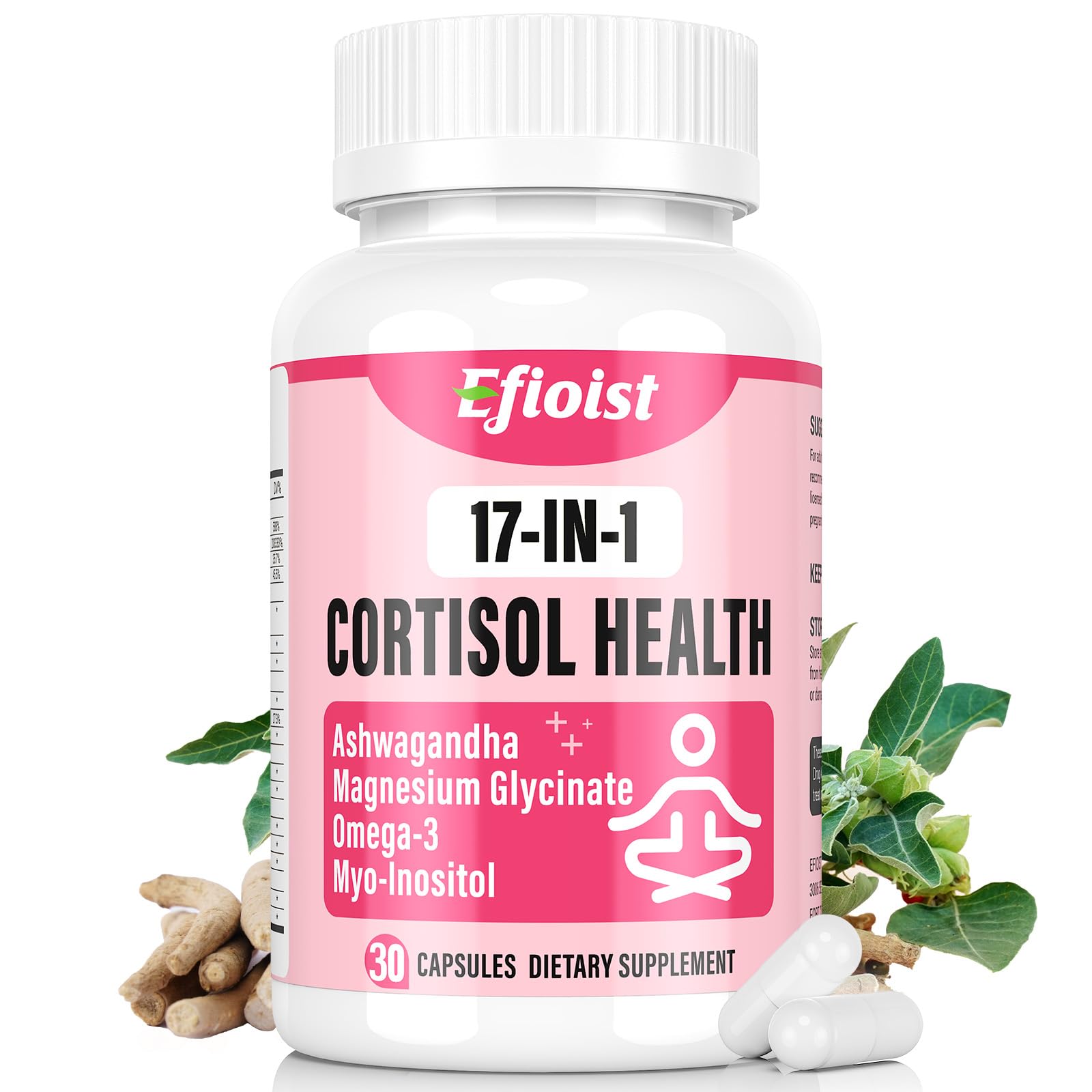 Efioist cortisol supplement bottle front view for daily balance