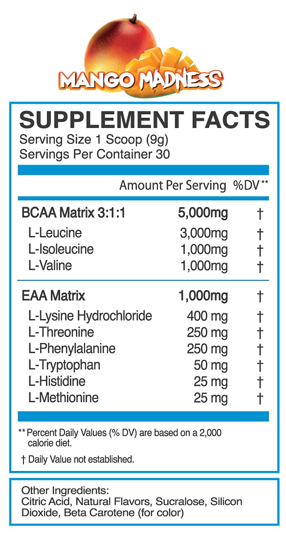 Pour Endure BCAA Plus EAA mango during training for hydration boost