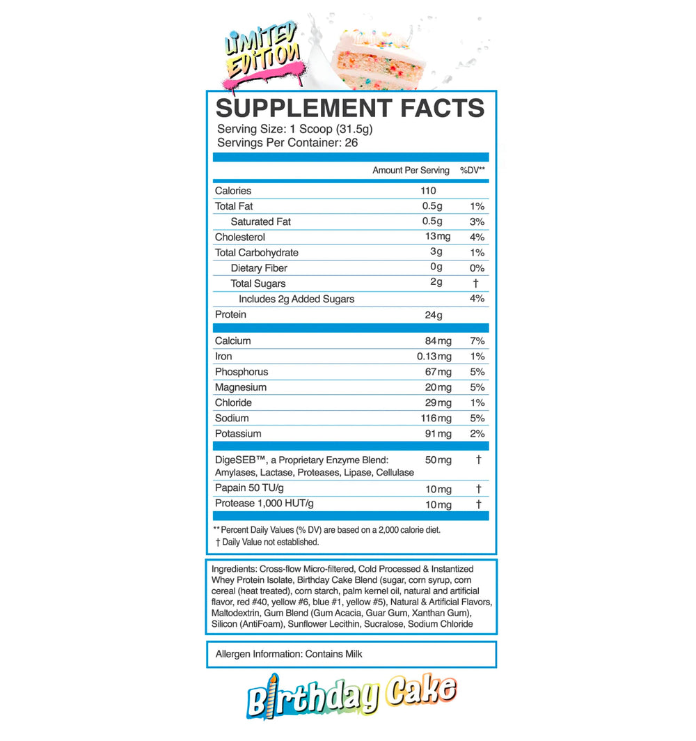 eFlow Nutrition whey isolate close-up highlighting DigeSEB enzymes for absorption