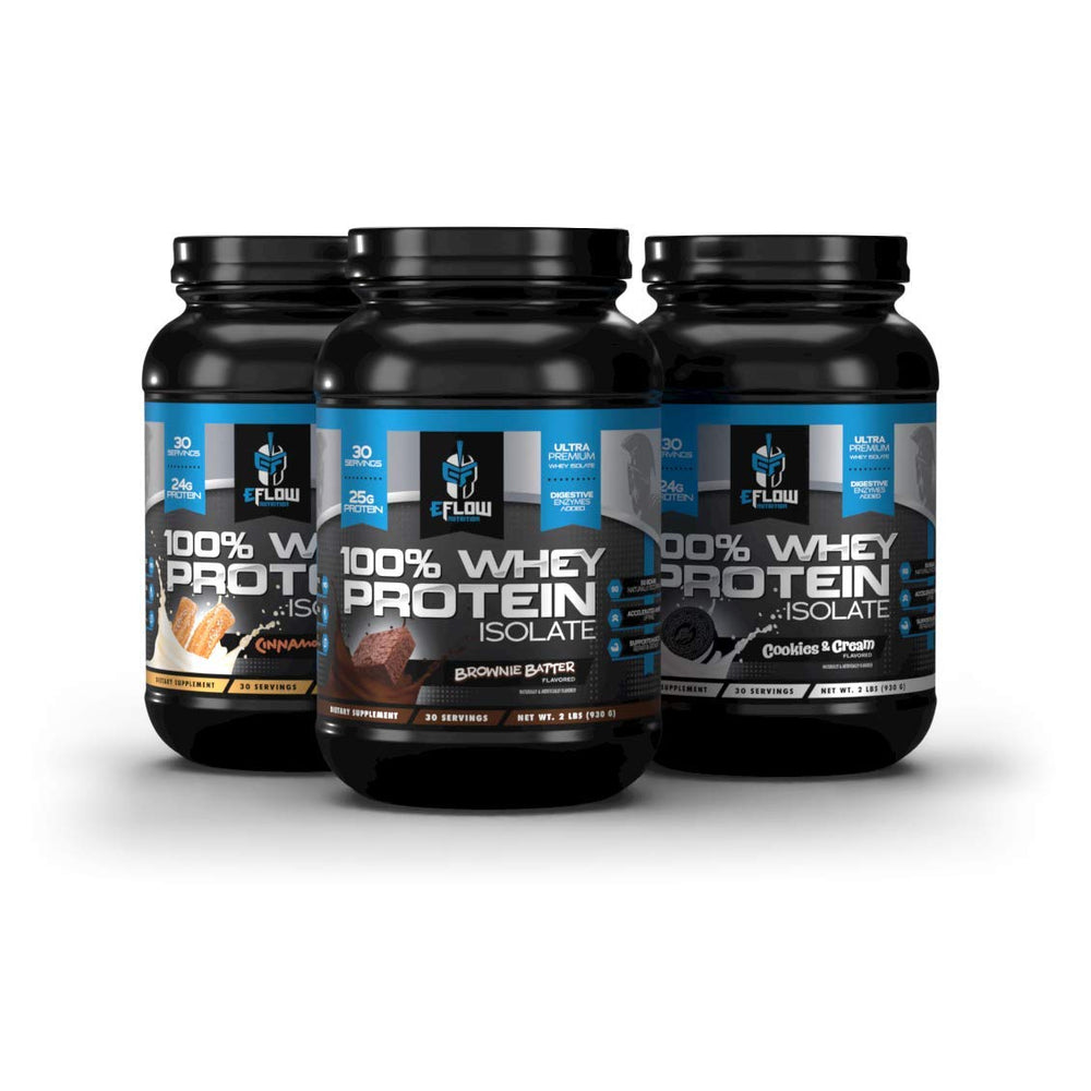eFlow Nutrition whey isolate quickly dissolves in water for fast fueling