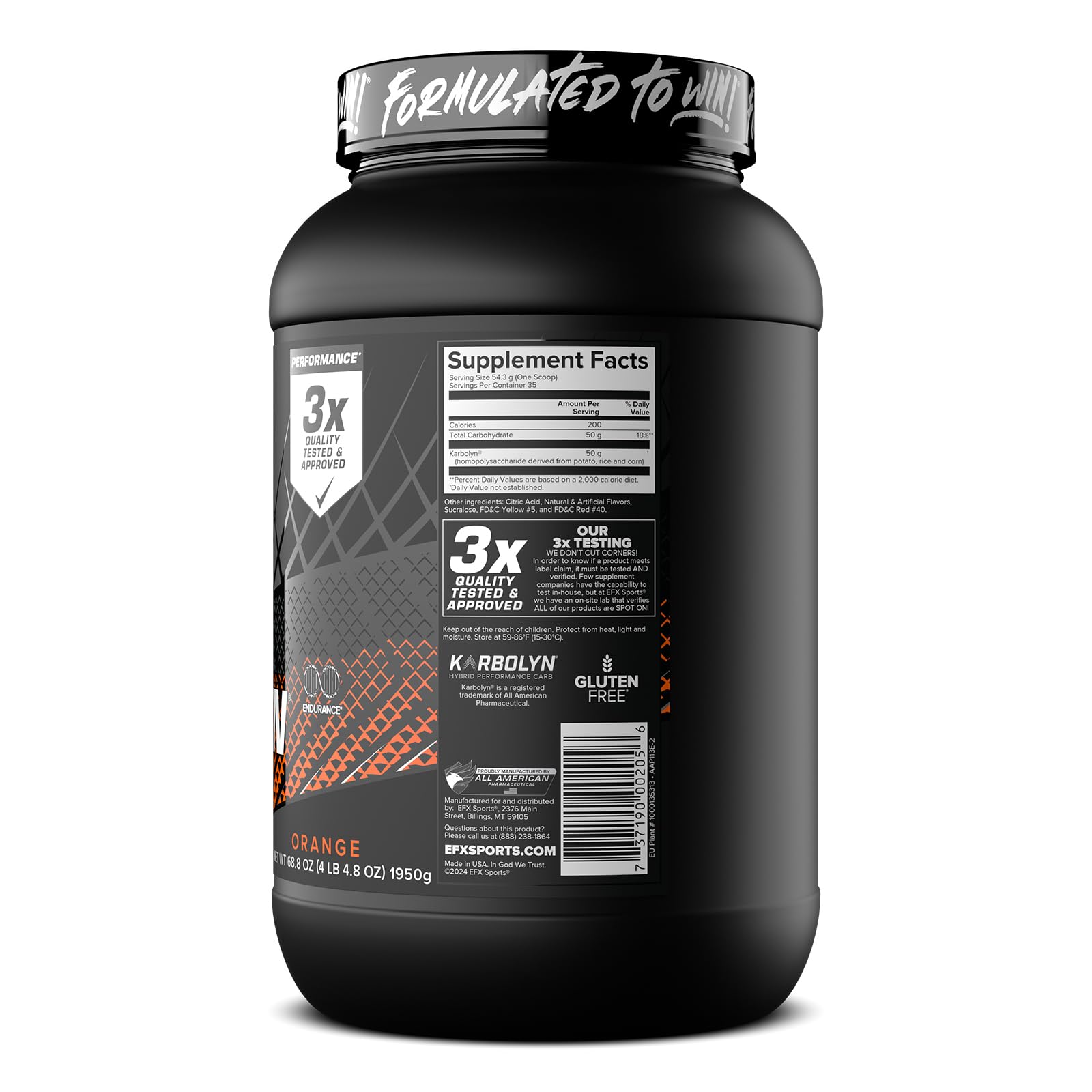 EFX Karbolyn Fuel certified-badge highlighting quality you can trust.