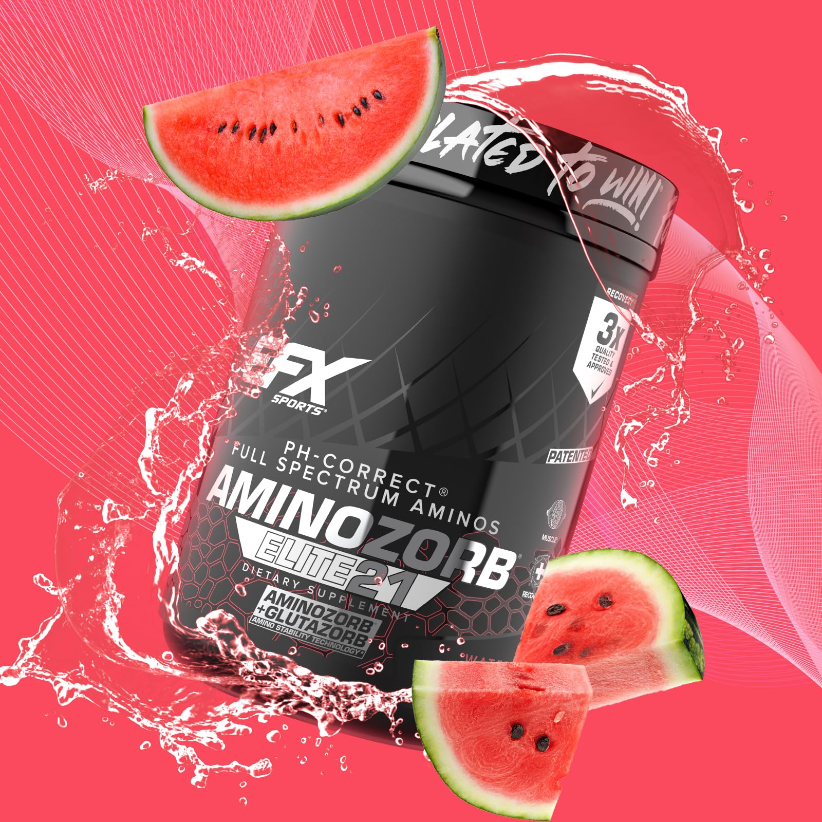 EFX Sports Aminozorb Elite 21 serving size information for 30 servings per container