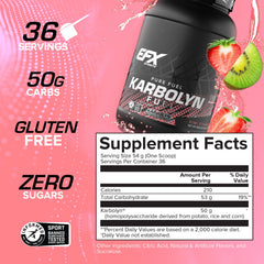 EFX Karbolyn Fuel pour into glass showing quick-mix powder delivering smooth energy.