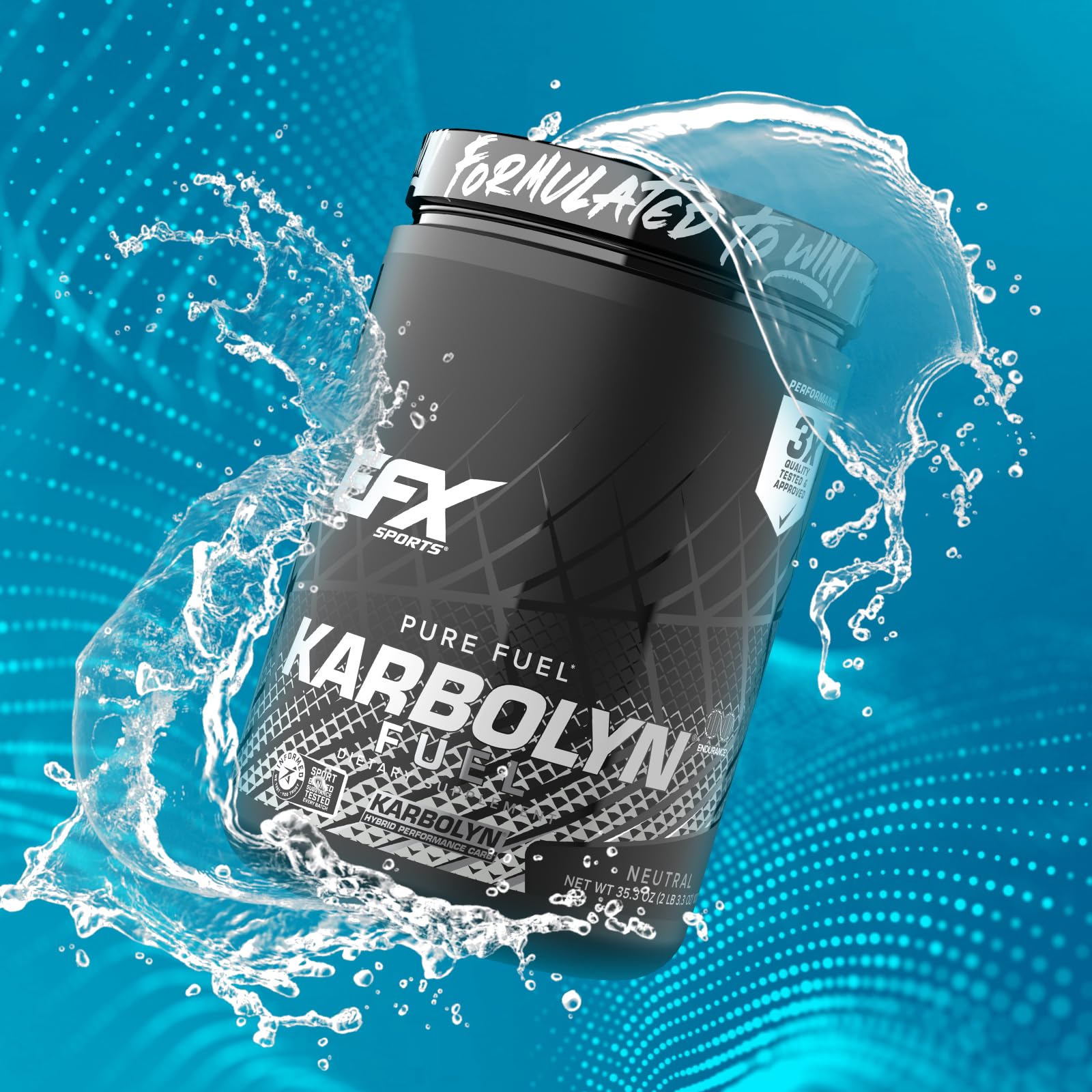 EFX Sports Karbolyn Fuel's three-quality checks reassure label accuracy.