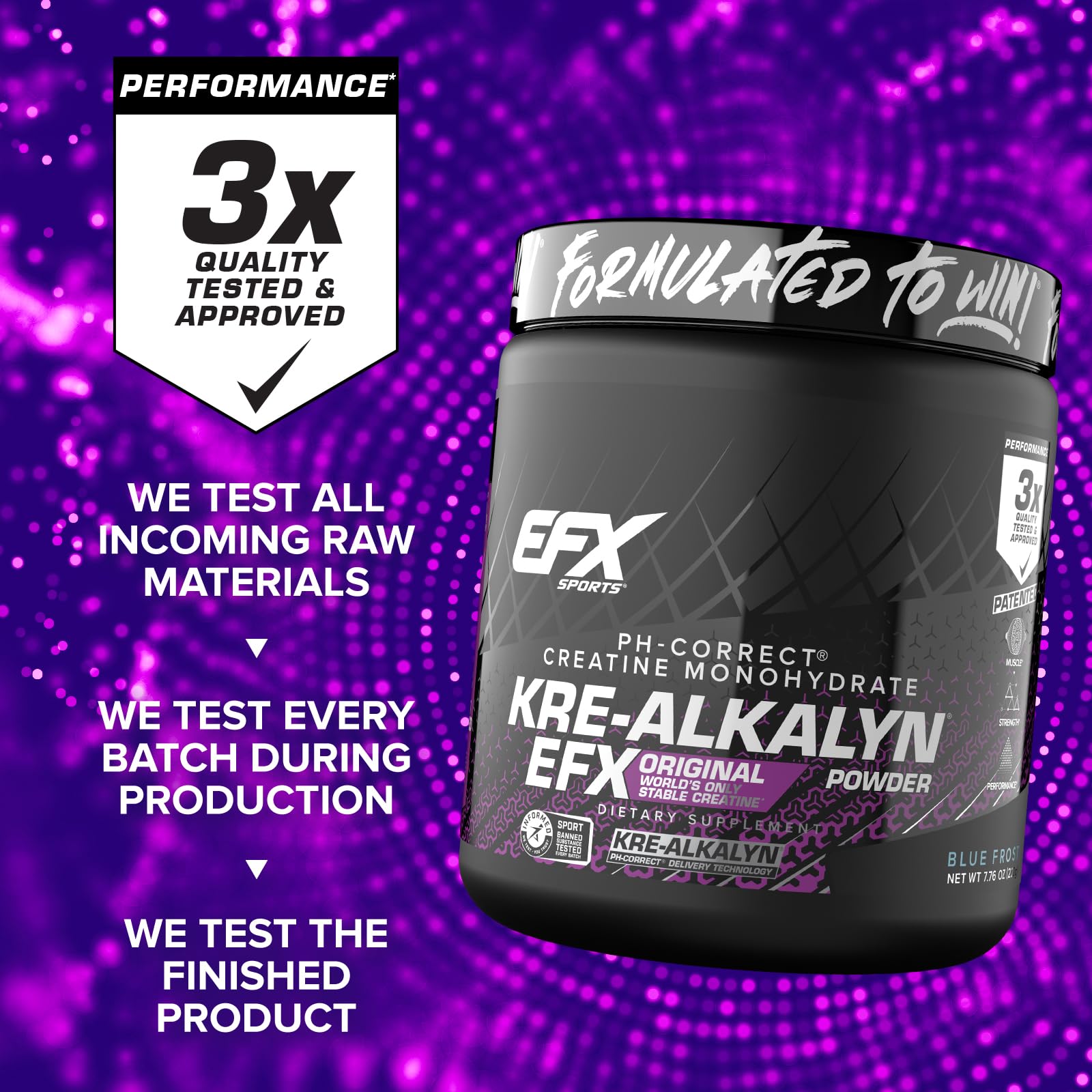Assorted Kre-Alkalyn EFX flavors display variety and user choice.