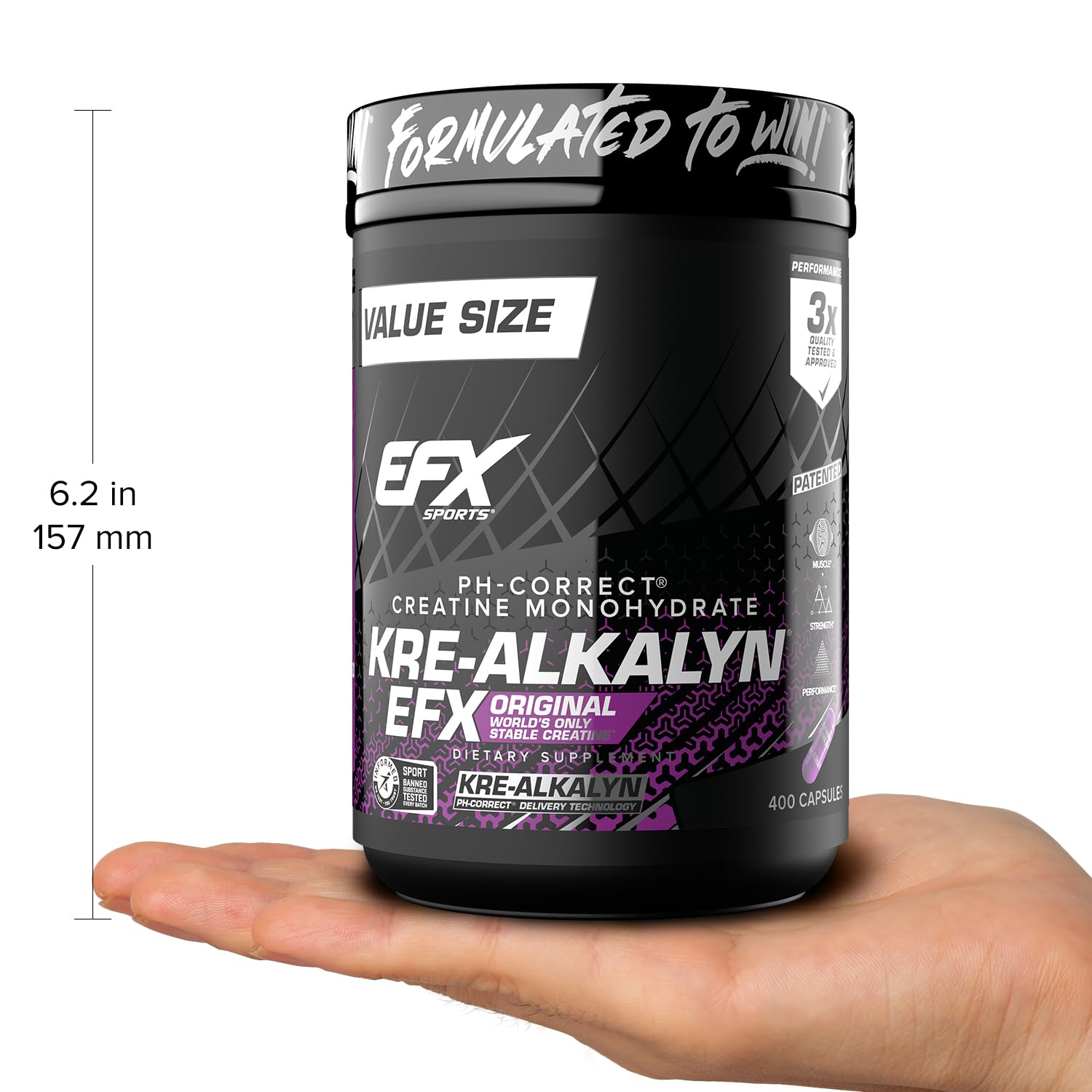EFX Kre-Alkalyn EFX in action during a workout with water bottle nearby