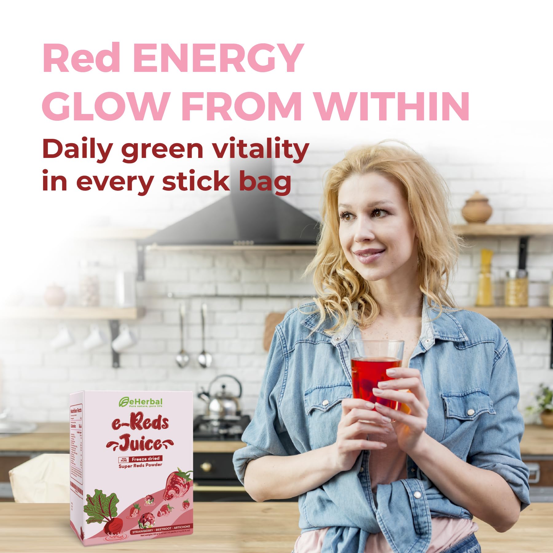 eHerbal Pure Nature digestive-fiber blend sachet for convenient fiber addition