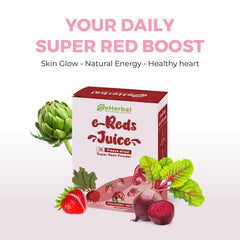 eHerbal Pure Nature strawberry powder pack with bright flavor and antioxidants