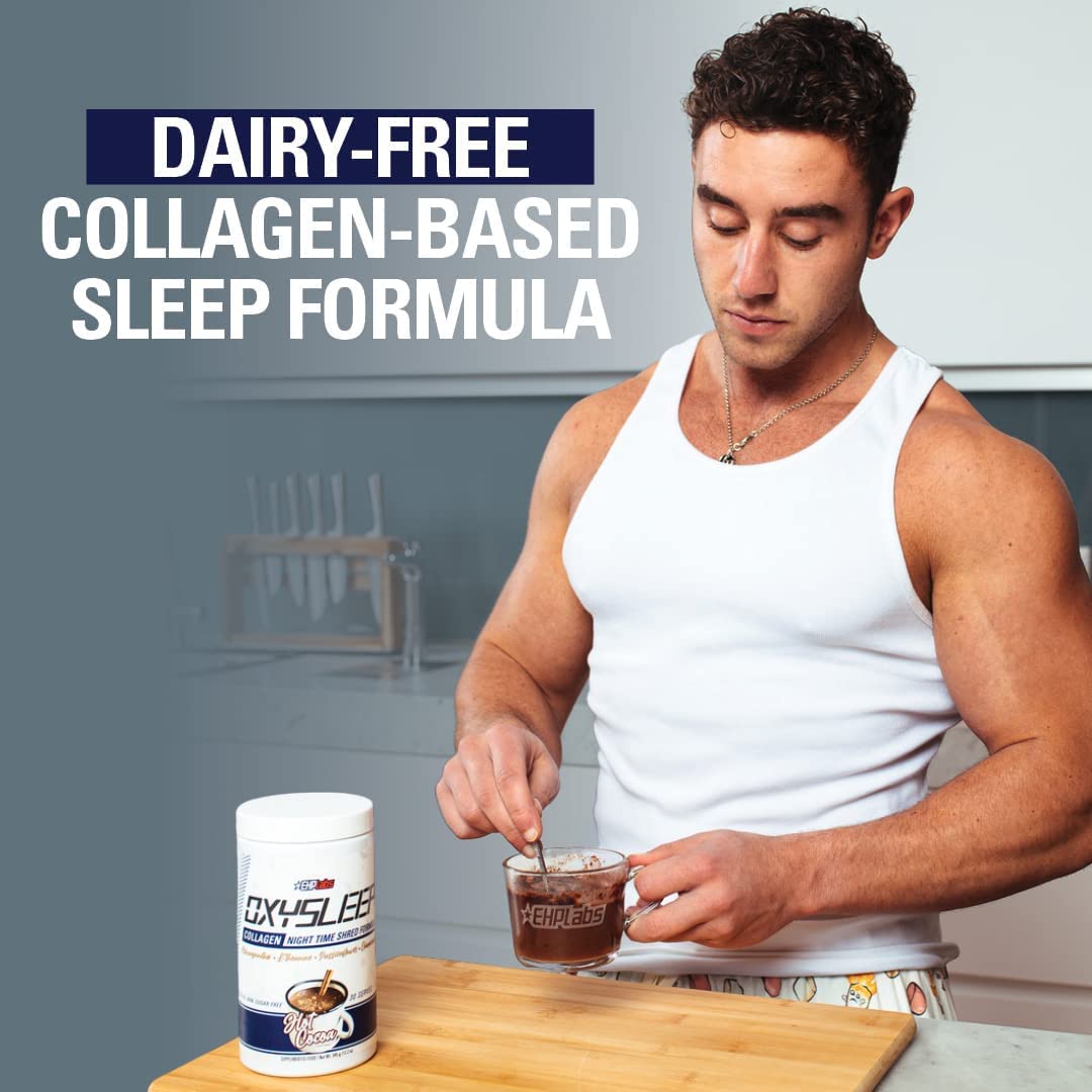 EHP Labs OxySleep label highlights Type I & III collagen benefits.