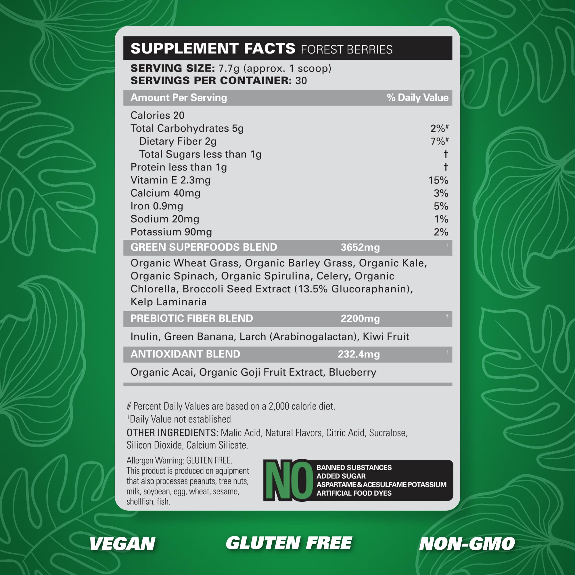 EHP Labs OxyGreens daily greens with digestive enzymes for gut-friendly support.