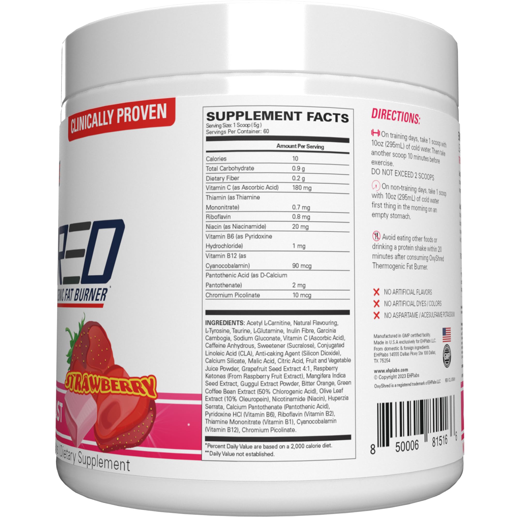 Close-up of immune-support prebiotic complex ingredient list.