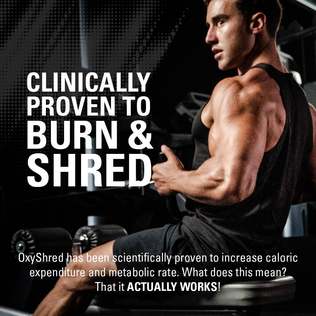 EHP Labs OxyShred Acetyl L Carnitine benefits close-up on label.