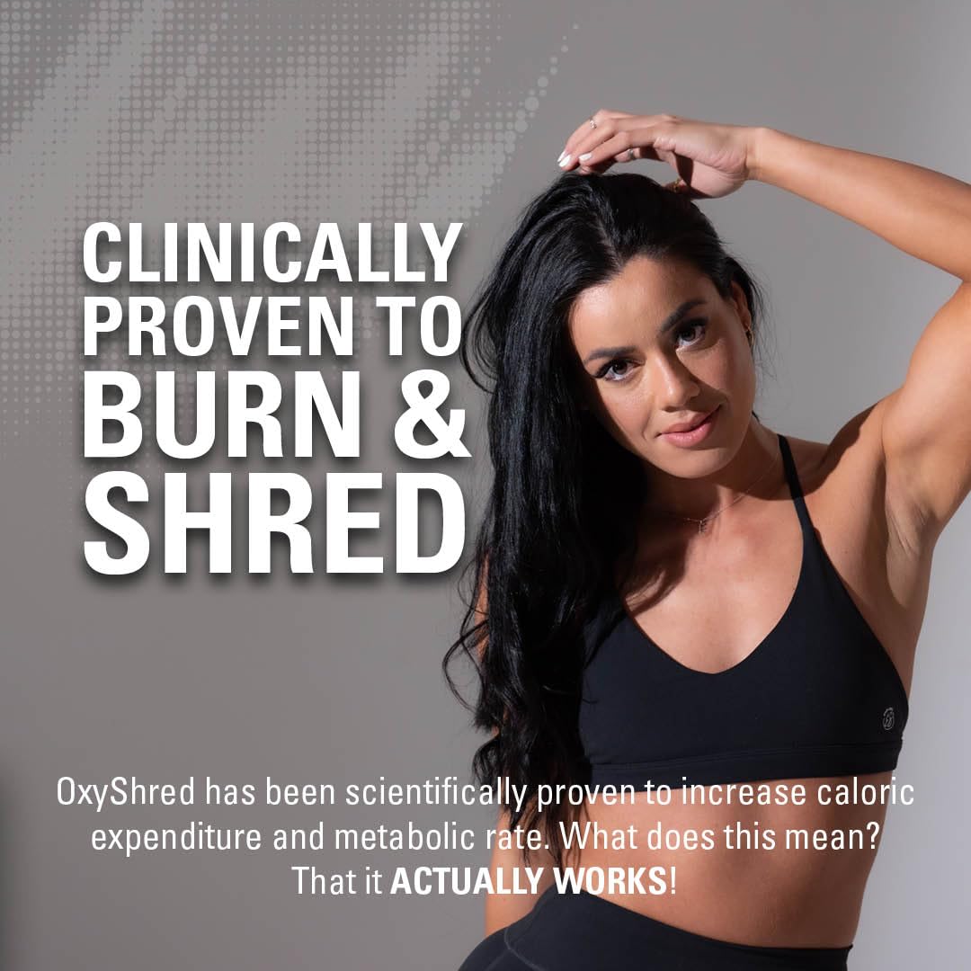 Scoop-dispensing OxyShred Rainbow Candy demonstrates consistent dosing for workouts