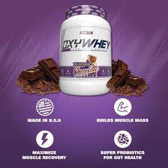 EHP Labs OxyWhey label with 25g protein per serving for daily nutrition
