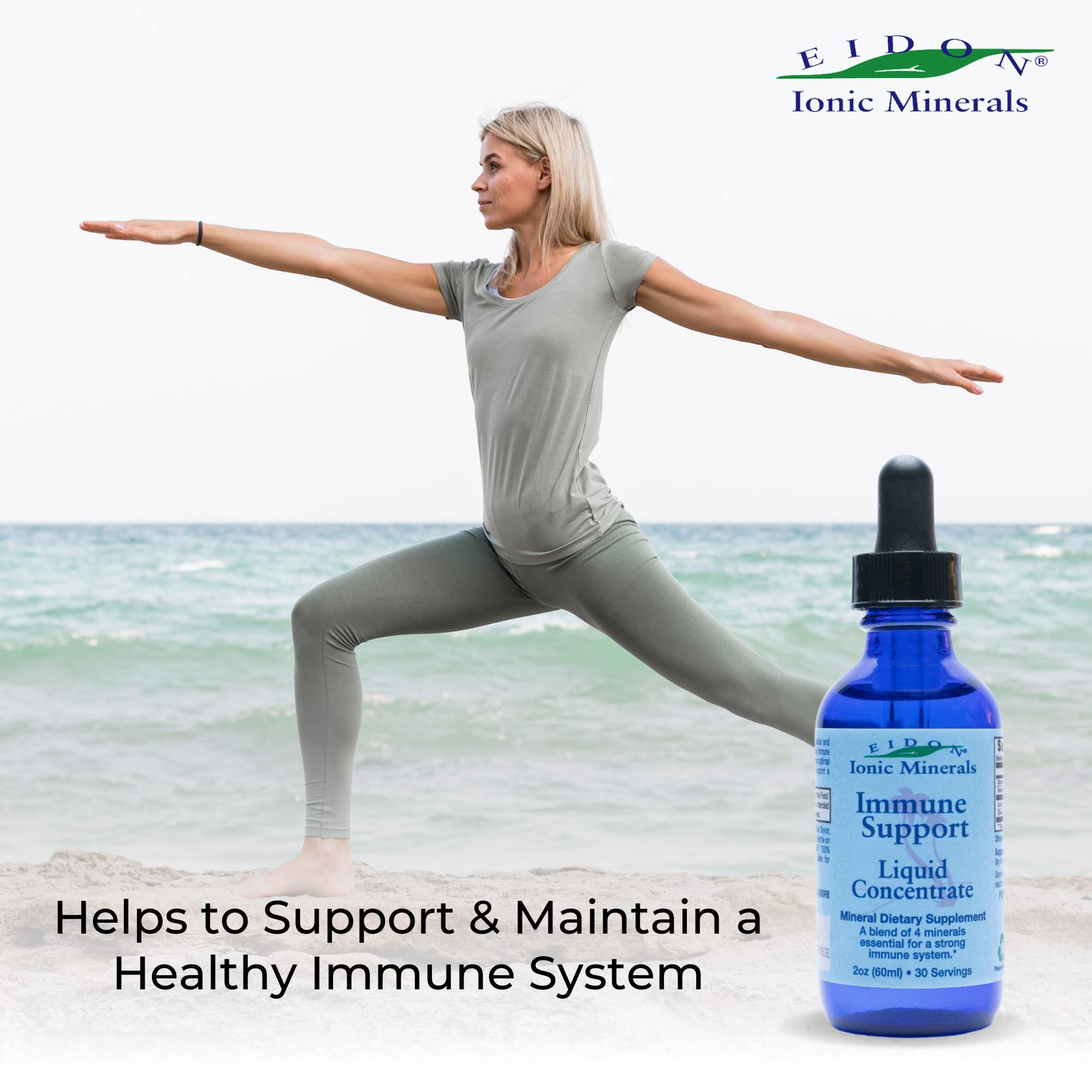 Eidon Serving drops into water for daily mineral intake.
