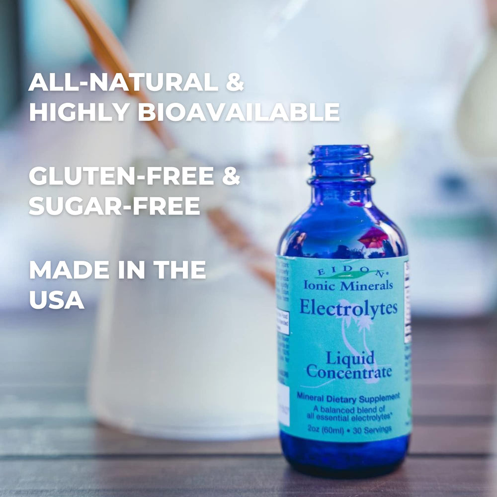 Eidon Electrolytes bottle with drops demonstrating simple application