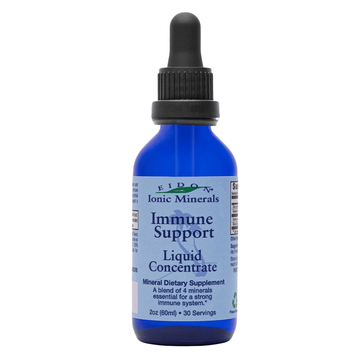 Eidon Immune Support liquid bottle with minerals for daily immune maintenance.