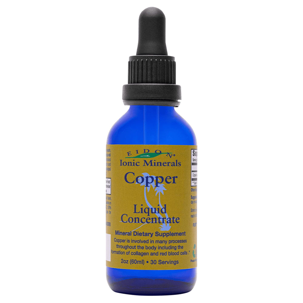 Eidon Copper bottle with liquid concentrate for simple daily use and cardiovascular support.