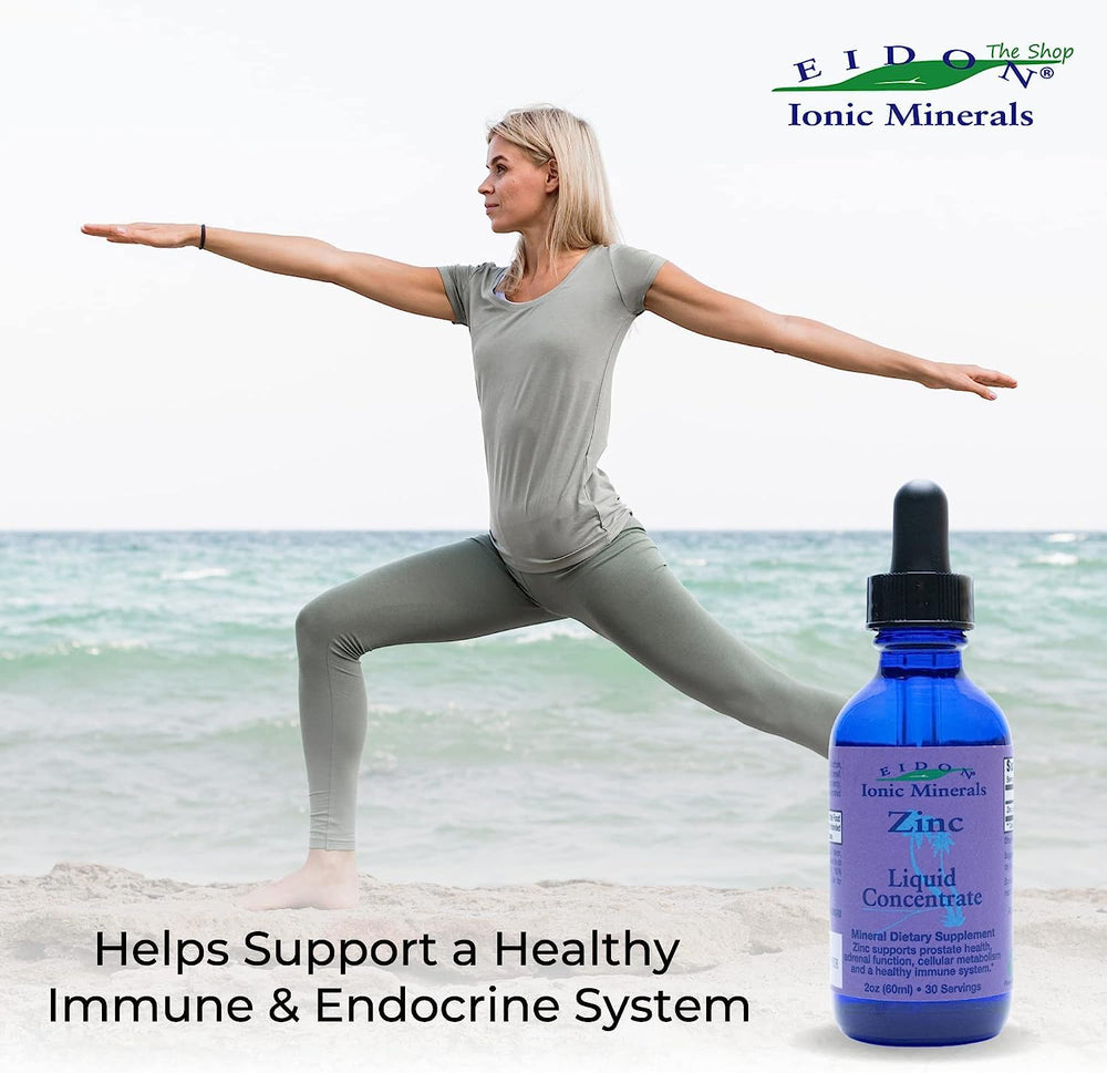 Two-bottle Eidon Zinc Drops 2 oz set for family use