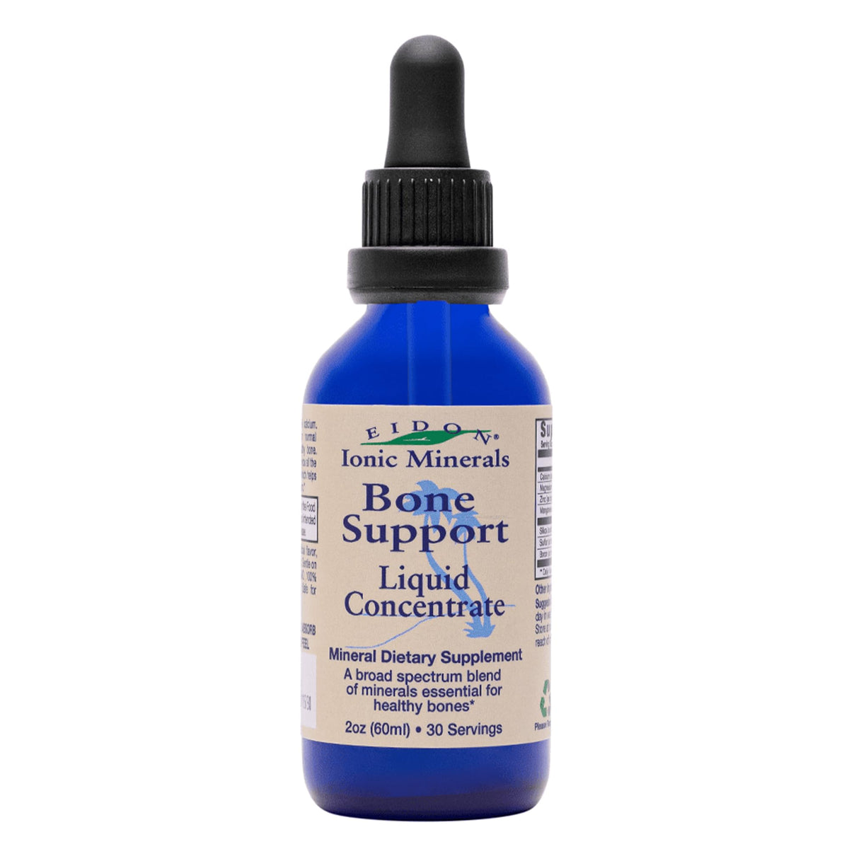 Eidon Mineral Wellness Support bottle with dropper for easy mineral supplementation in water.