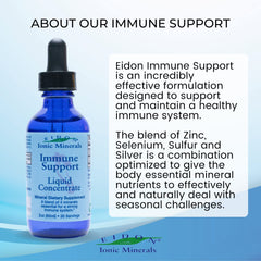 Eidon Immune Support bottle showing USA-made badge for quality assurance.