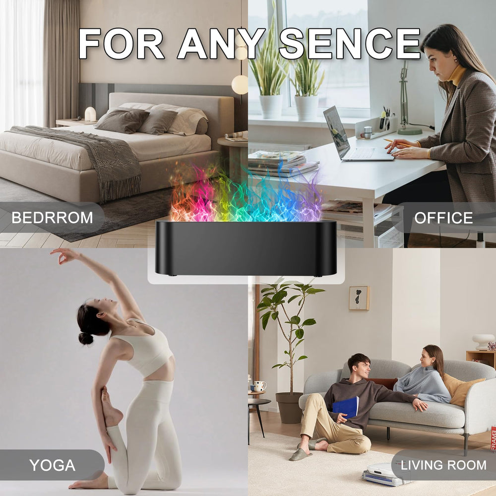 Eiifiter Colorful Flame Diffuser mist diffusion creates calming aroma ambiance