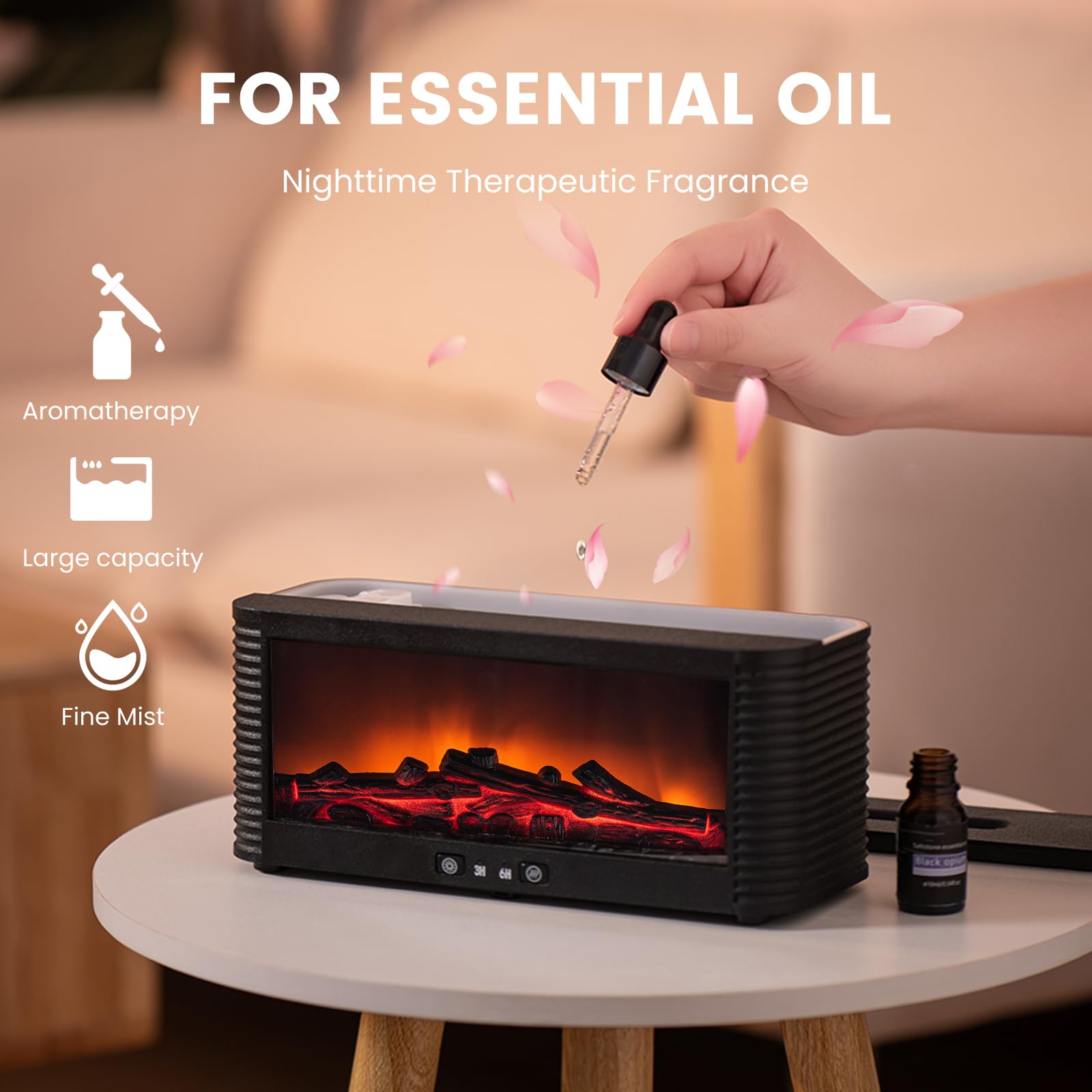 Eiifiter Tabletop Fireplace Design fits desks and shelves with elegance