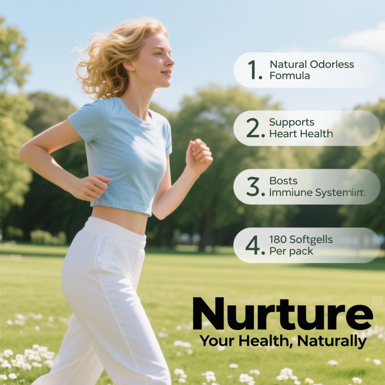 Lifestyle scene with EILTEAU bottles for daily immune routine.