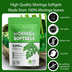 EILTEAU Moringa capsules bottle open: no messy powders, easy dosing