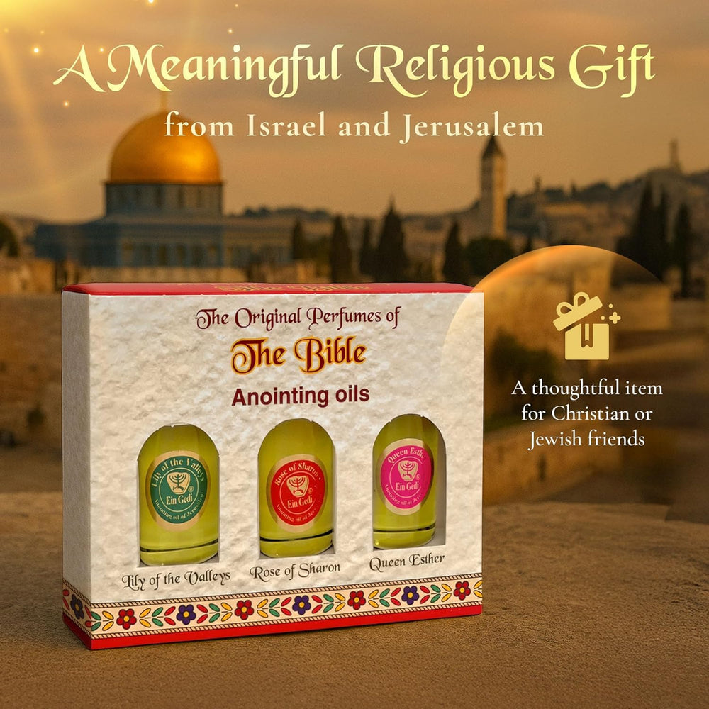 Ein Gedi spikenard oil bottle on altar evokes reverence and devotion