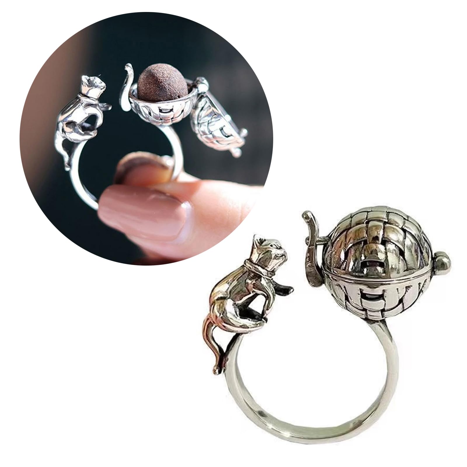 EINCORN Aromatherapy Diffuser Ring worn on hand for portable scent
